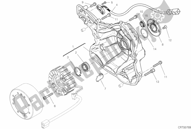 Alle onderdelen voor de Generator Deksel van de Ducati Scrambler 1100 Special 2019
